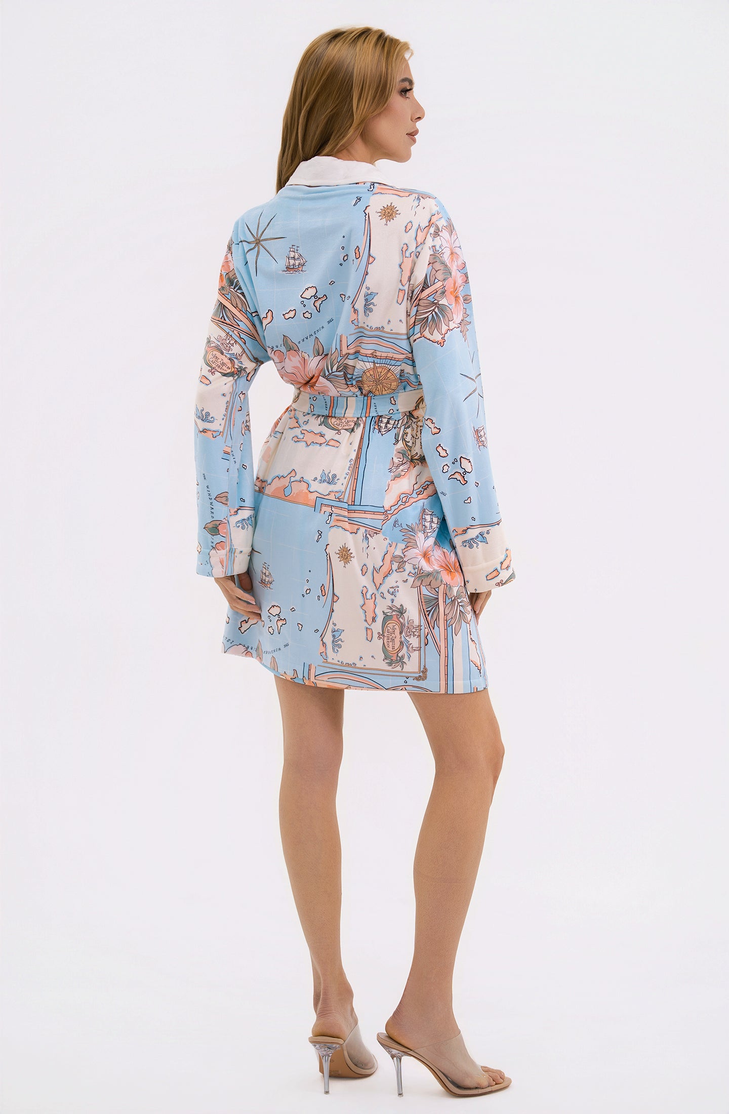 Les Îles Caraïbes Short Robe | Luxury Tropical Resort Robe