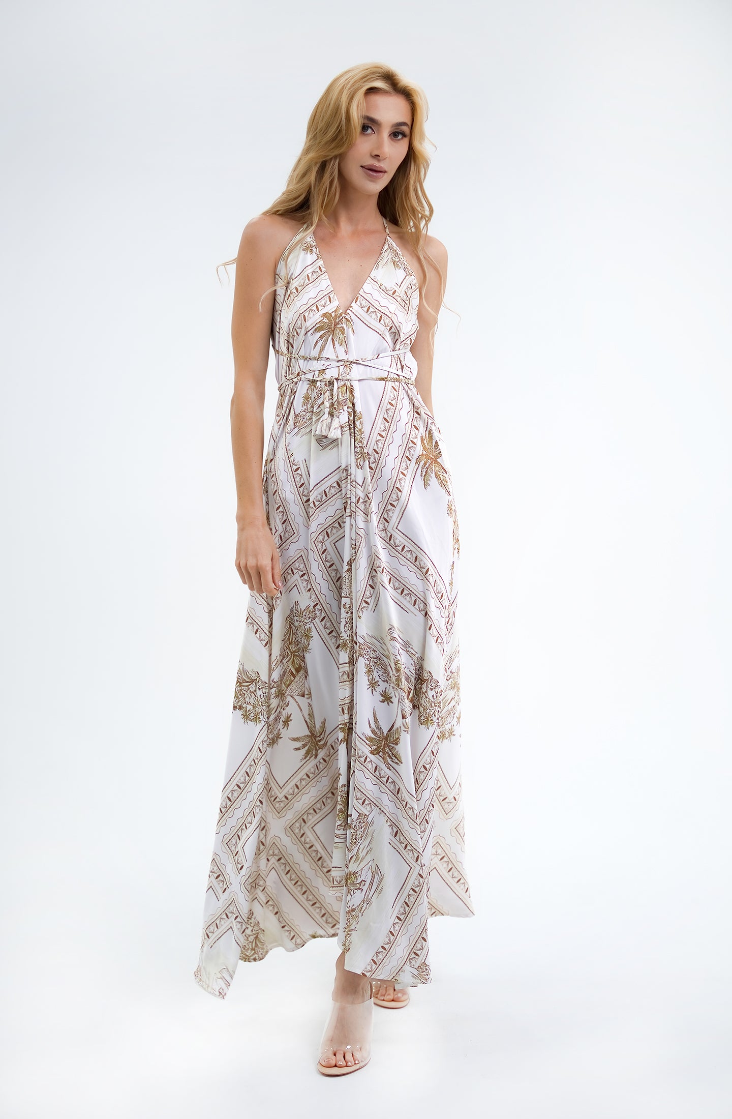 Bungalow Gold Infinity Dress | Luxury Multi-Way Toile Resort Dress