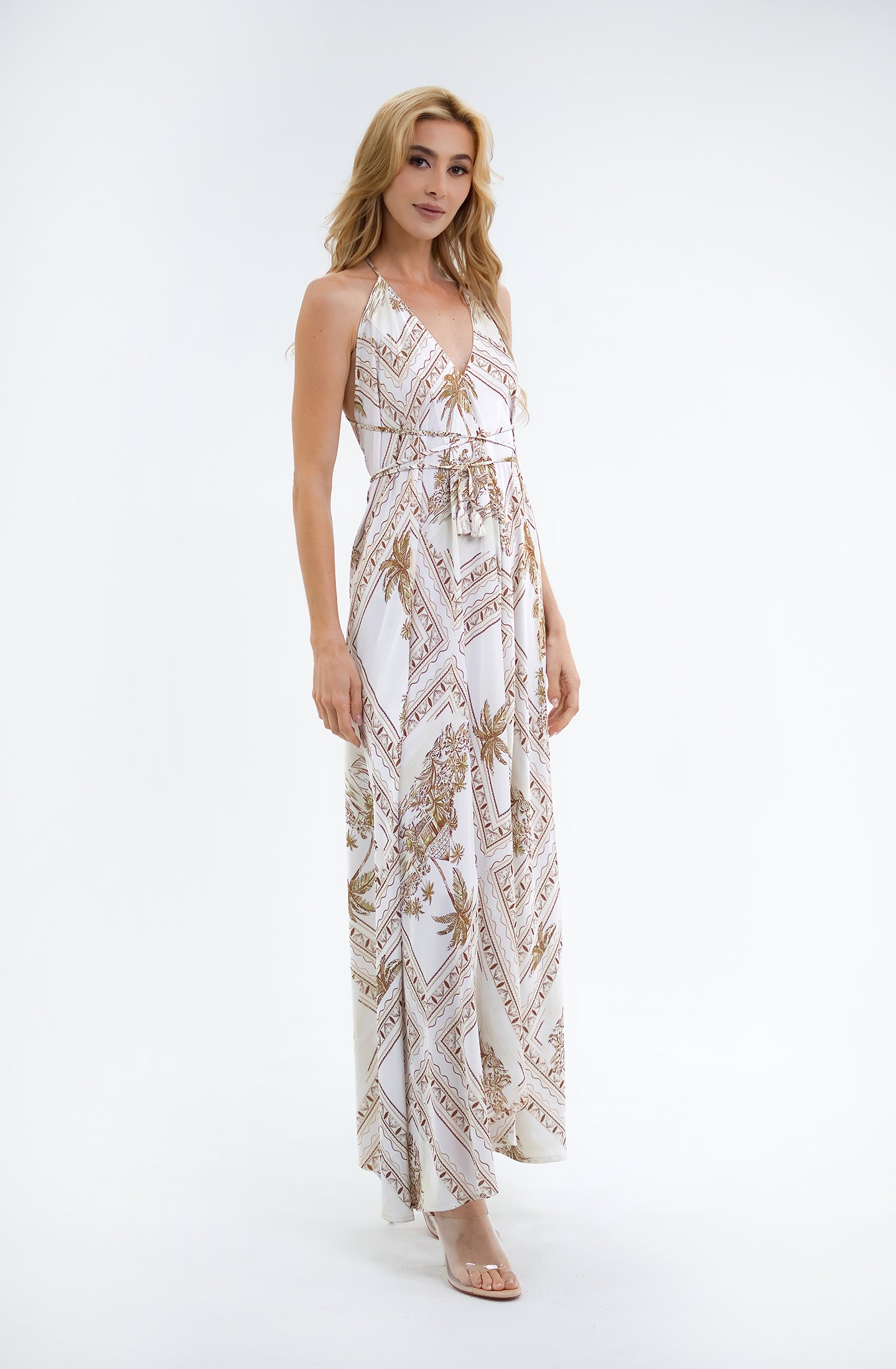 Bungalow Gold Infinity Dress | Luxury Multi-Way Toile Resort Dress