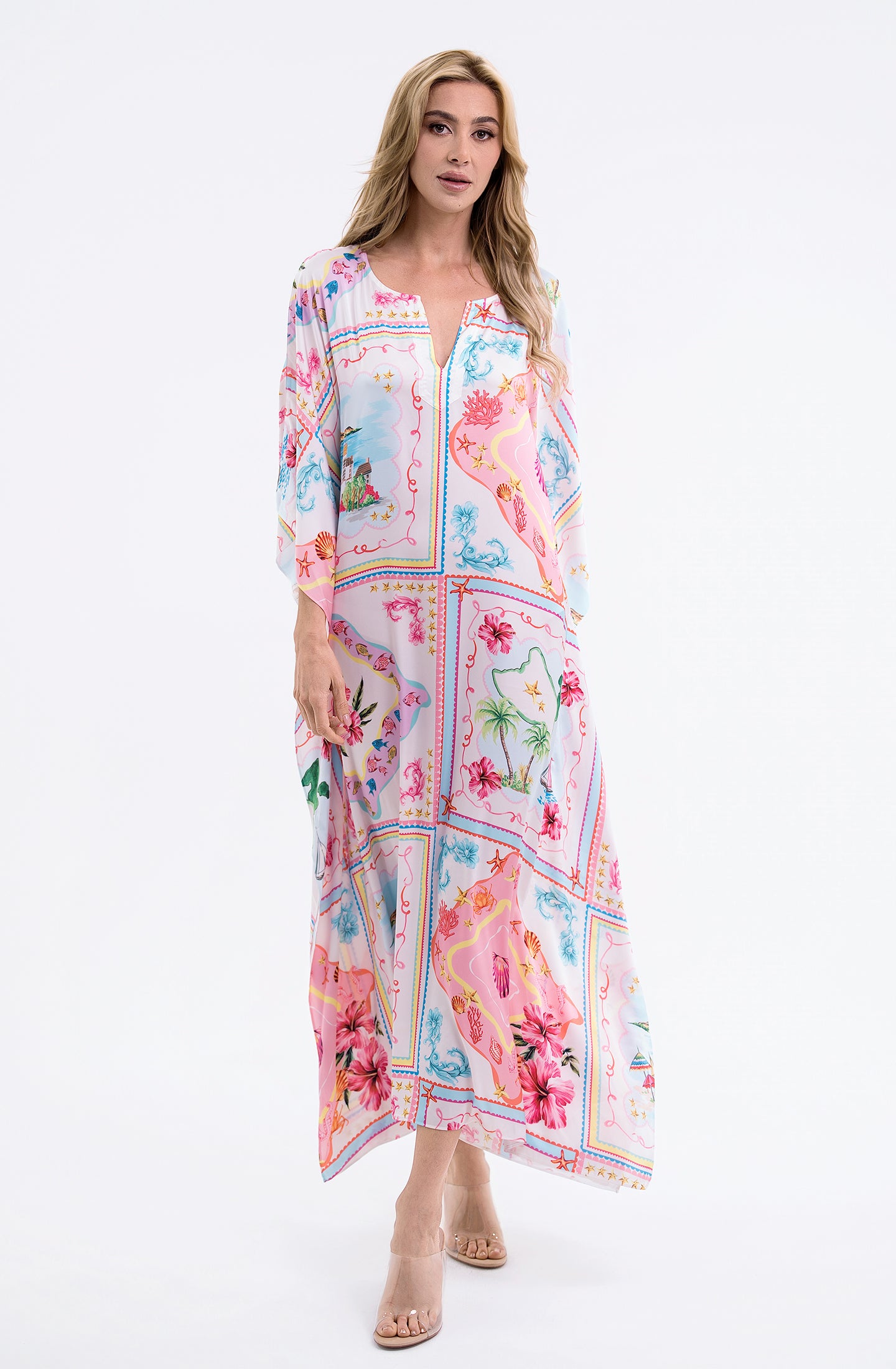 Portofino Long Caftan | Luxury Resort Caftan