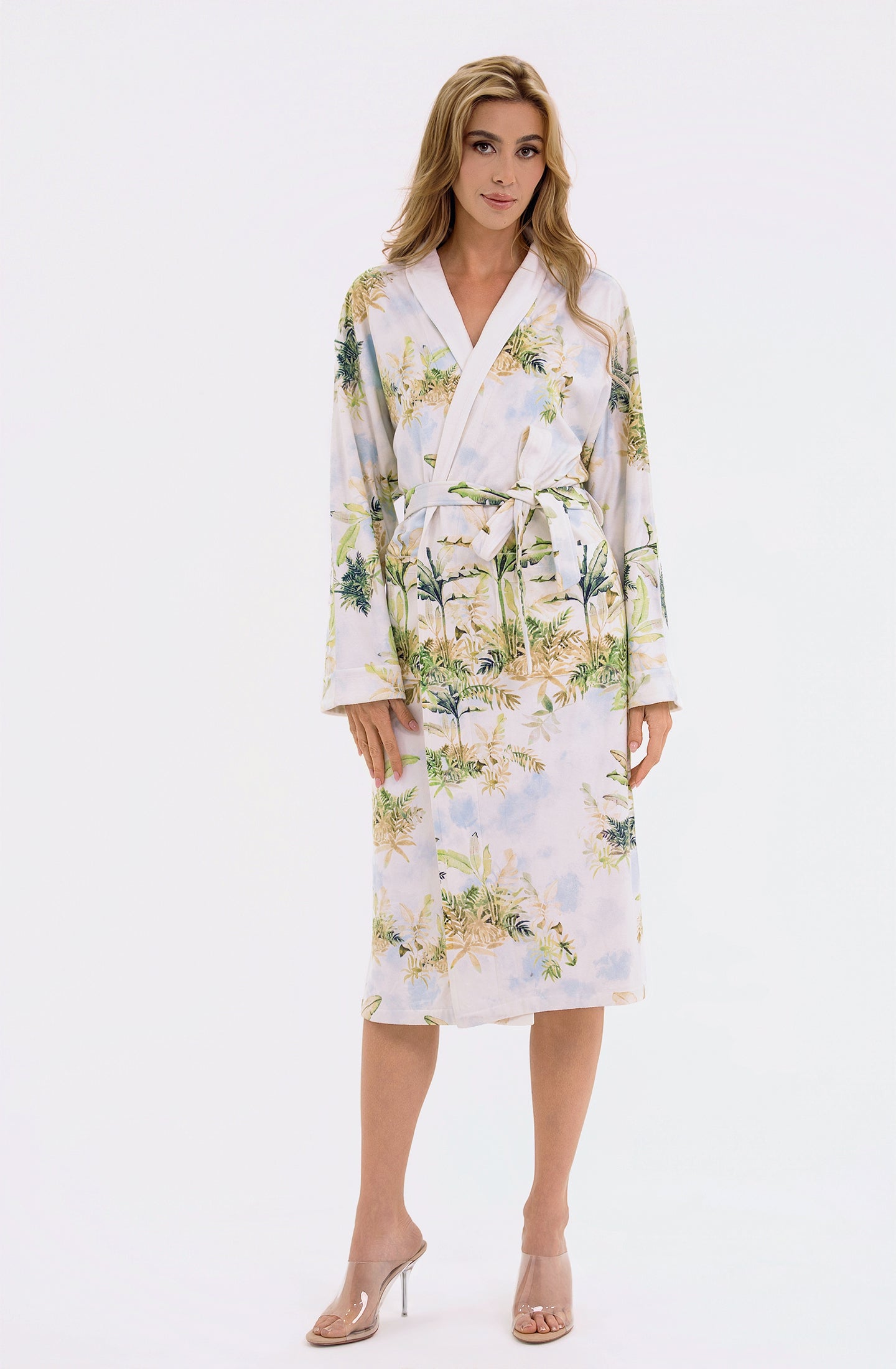 Palermo Long Robe | Luxury Blue Resort Robe