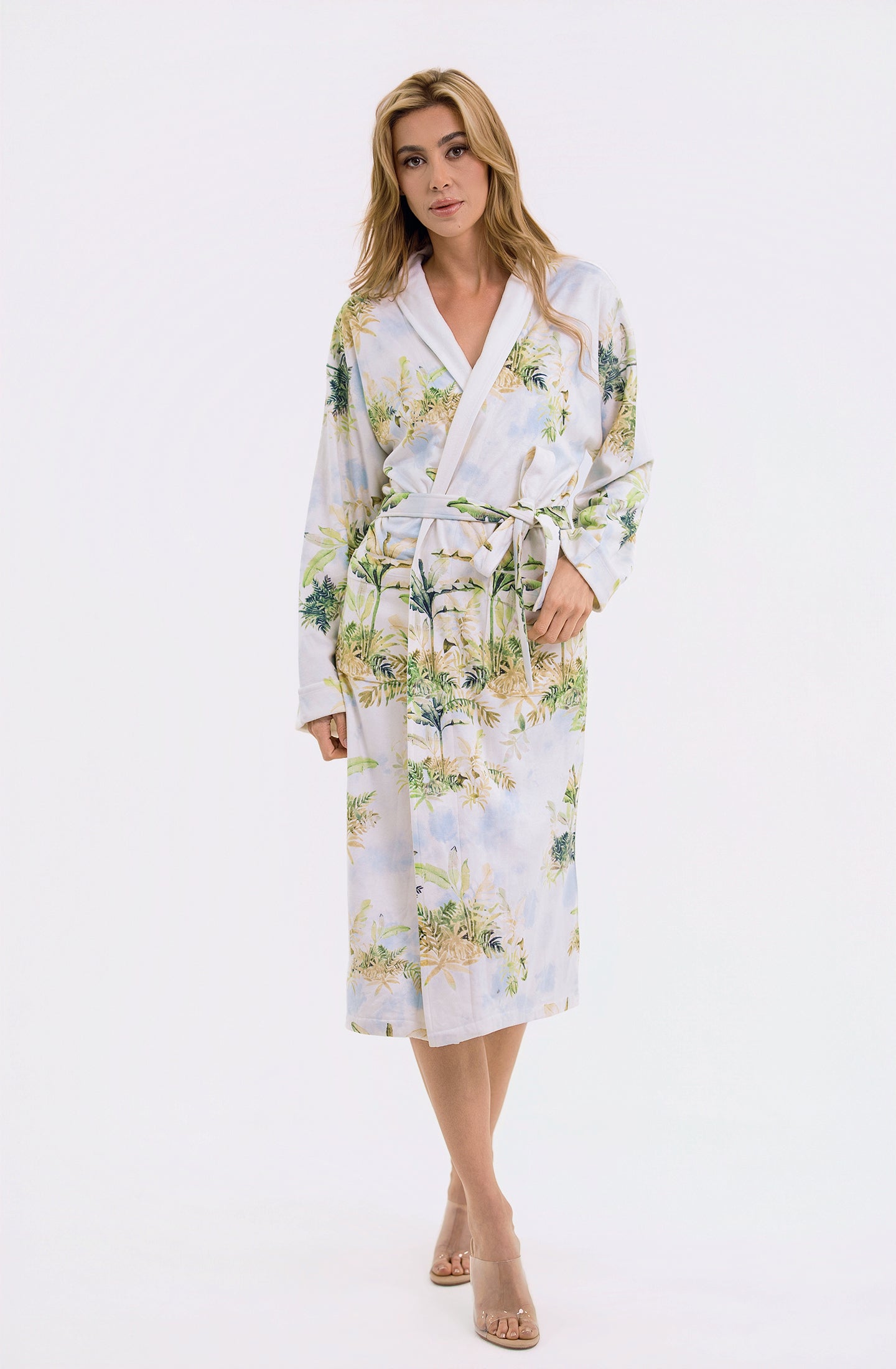 Palermo Long Robe | Luxury Blue Resort Robe