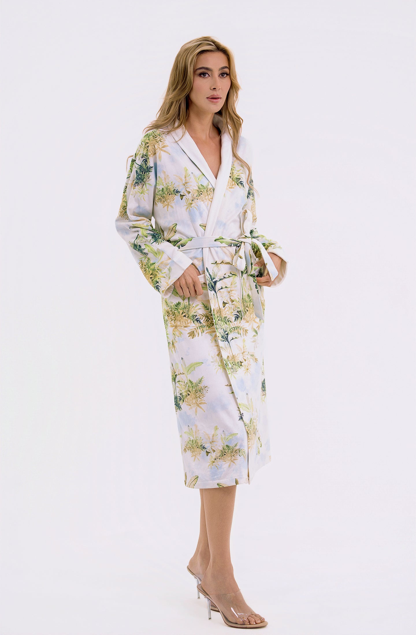 Palermo Long Robe | Luxury Blue Resort Robe