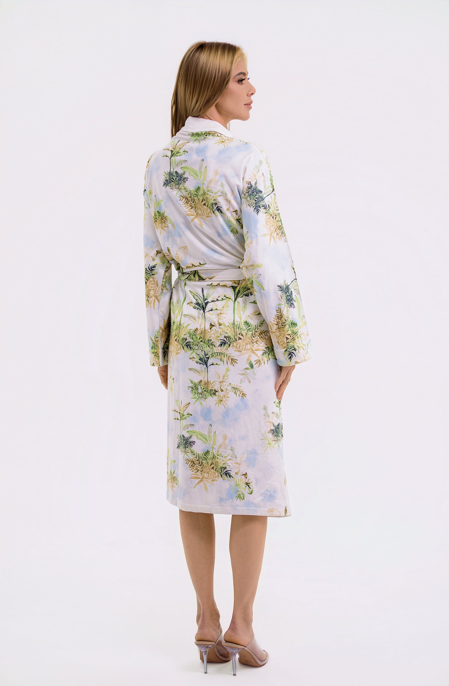 Palermo Long Robe | Luxury Blue Resort Robe