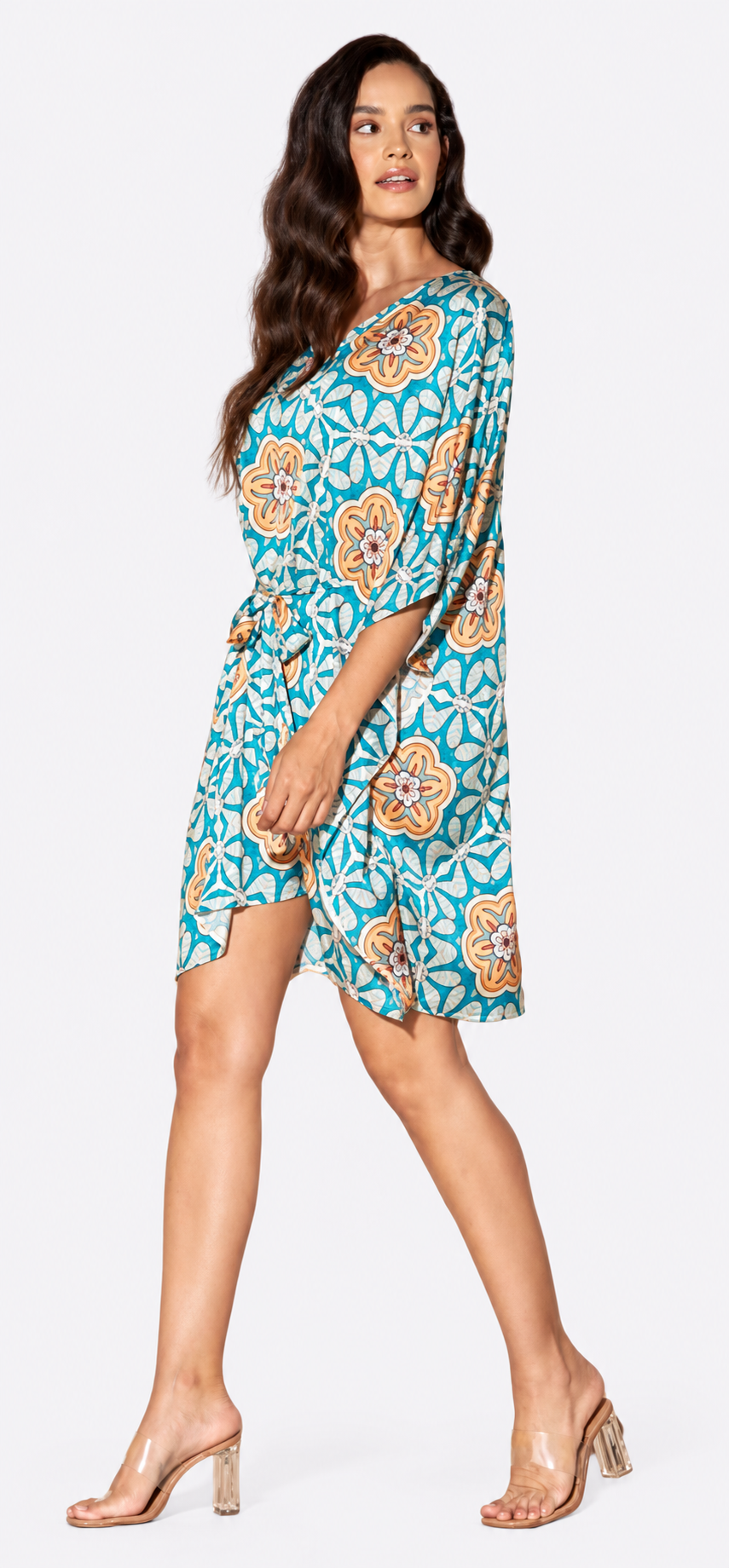 Jardin Botanique Orange Short Caftan