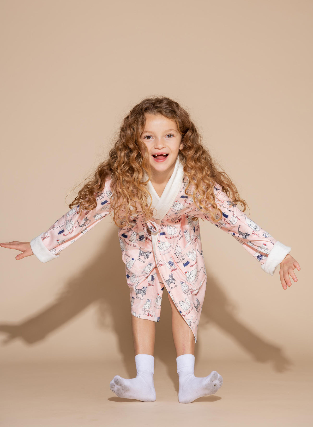 Pink Cats Kids Robe | Luxury Children's Robe | Wrap-Up by VP