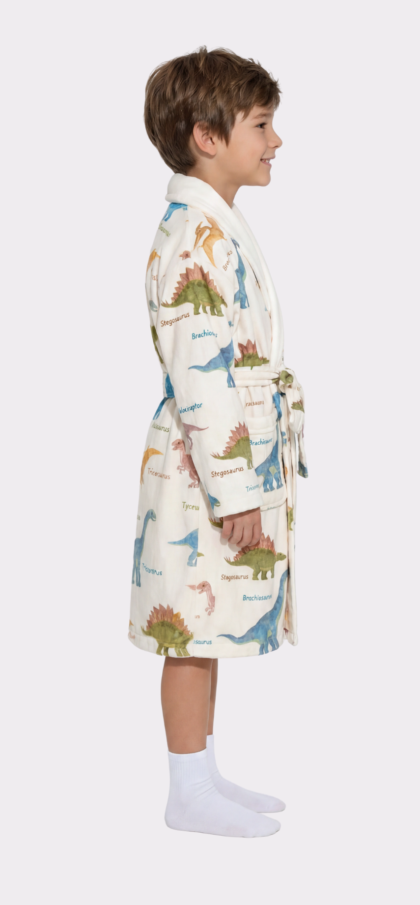 Kid Robes Dinosaur