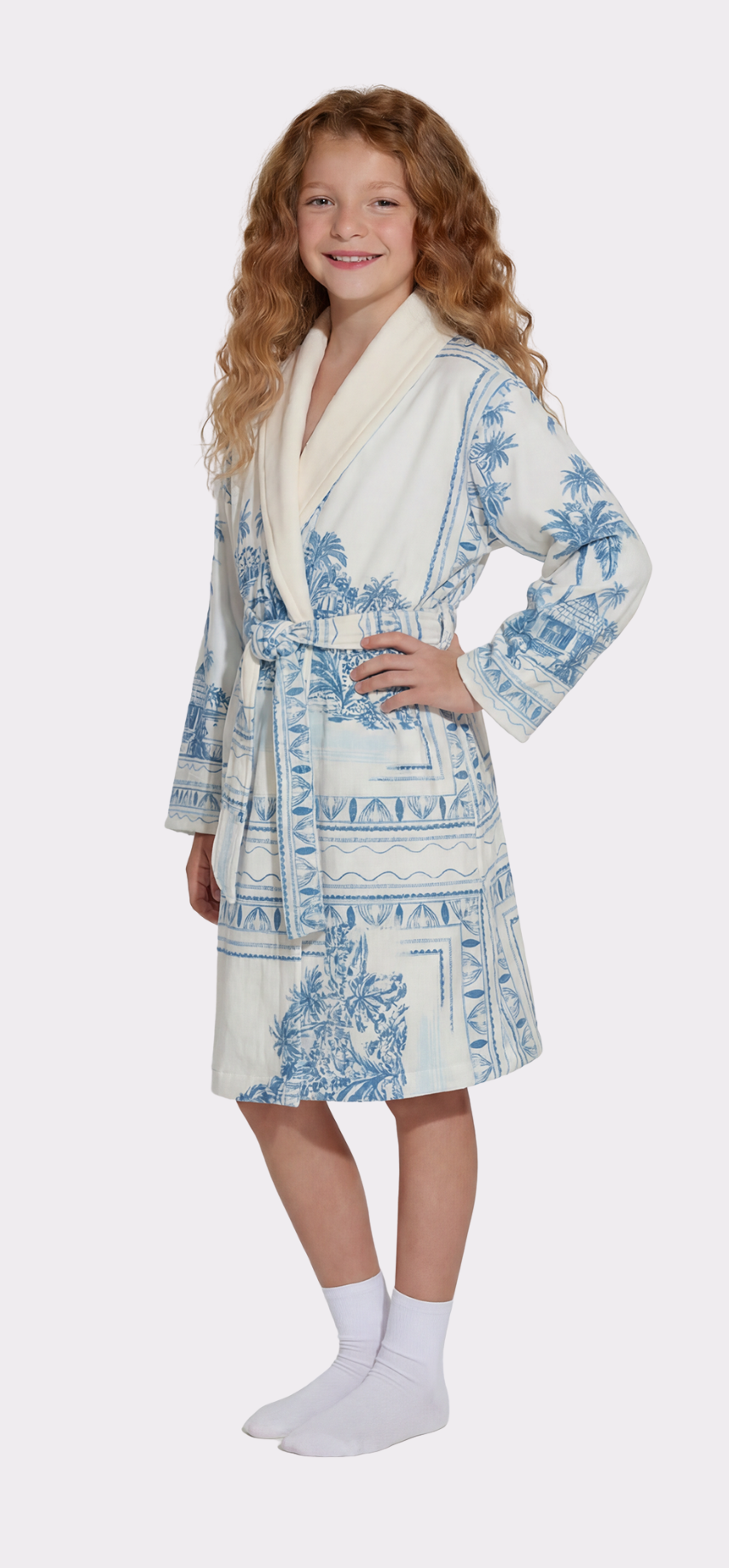 Kids Robes Bungalow Blue