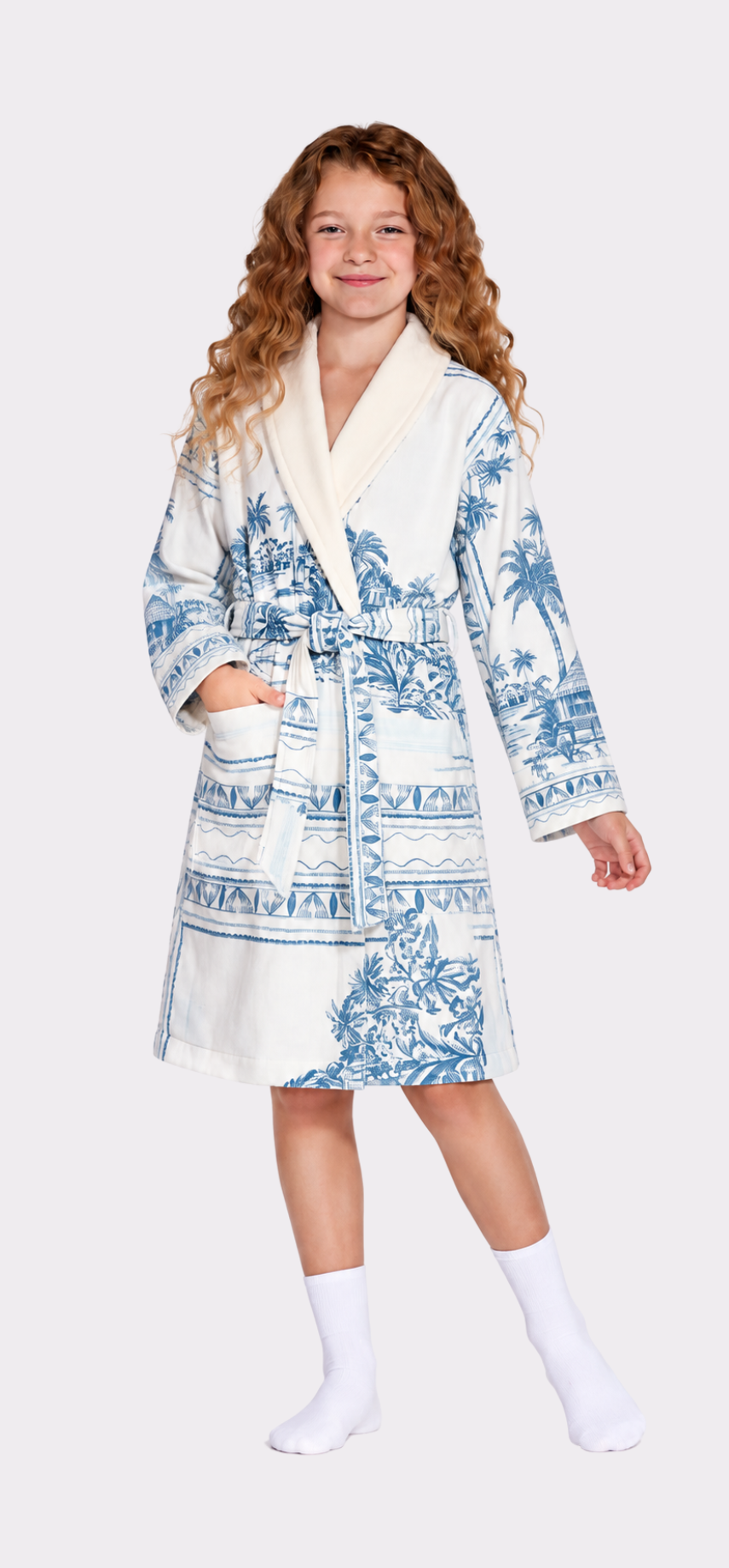 Kids Robes Bungalow Blue
