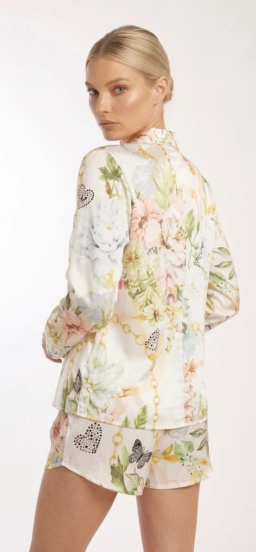 La Boheme White Short PJ Set