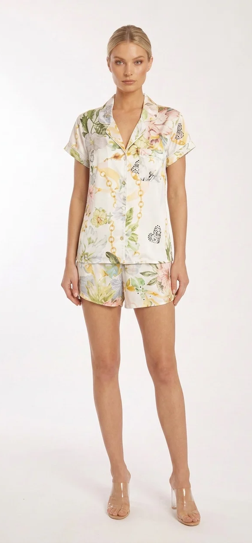 La Boheme White Short PJ Set