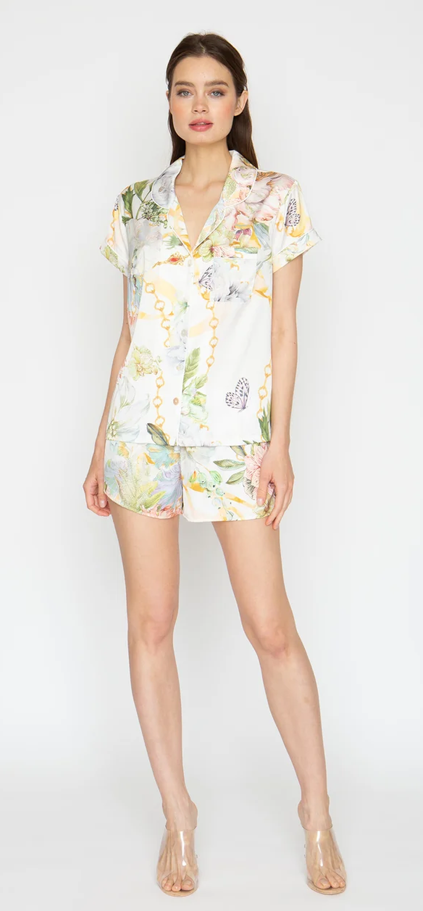 La Boheme White Short PJ Set