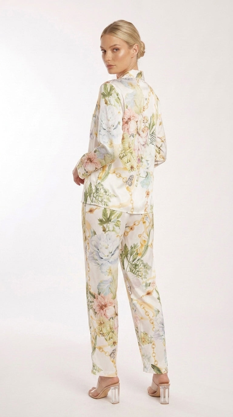La Boheme White Long PJ Set