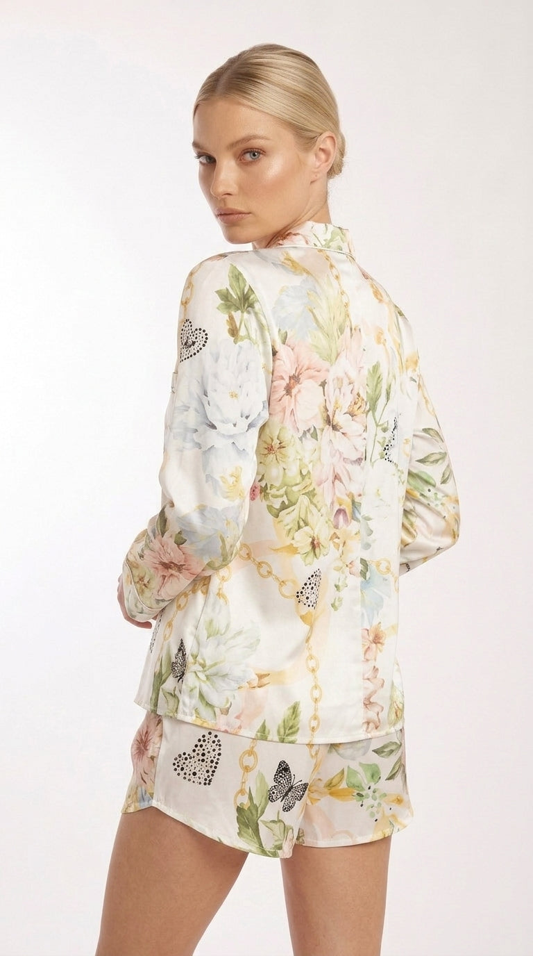 La Boheme White Short PJ Set