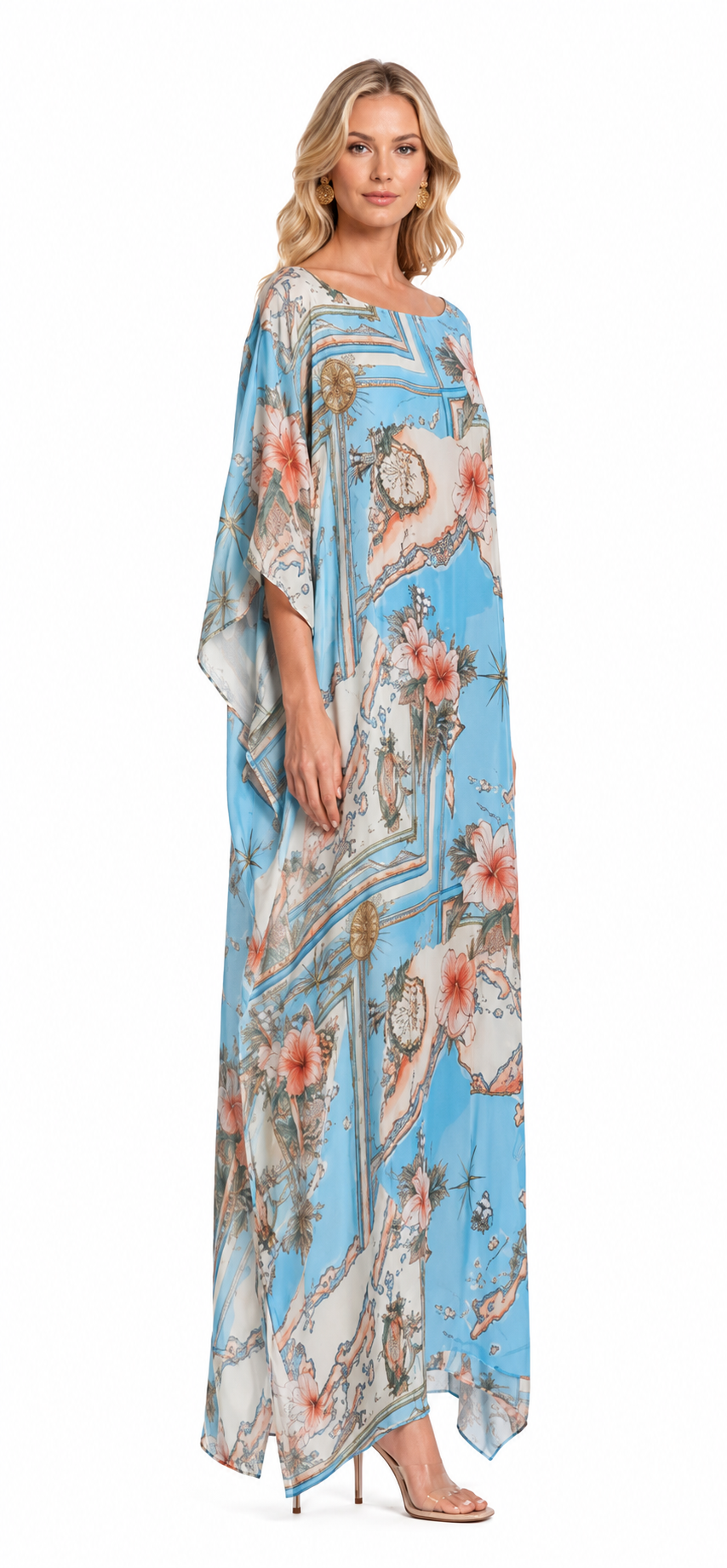 Les Îles Caraïbes 3-Way Convertible Long Caftan