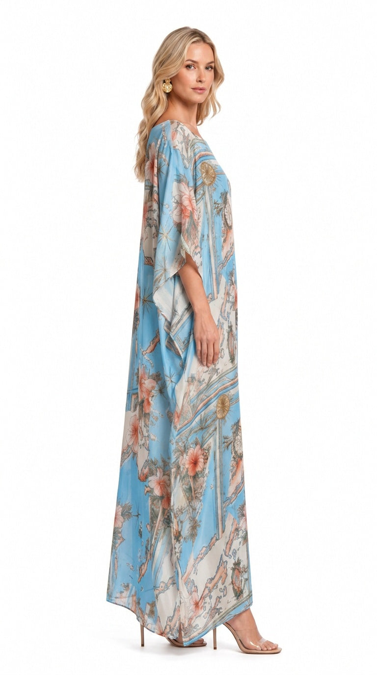 Les Îles Caraïbes 3-Way Convertible Long Caftan