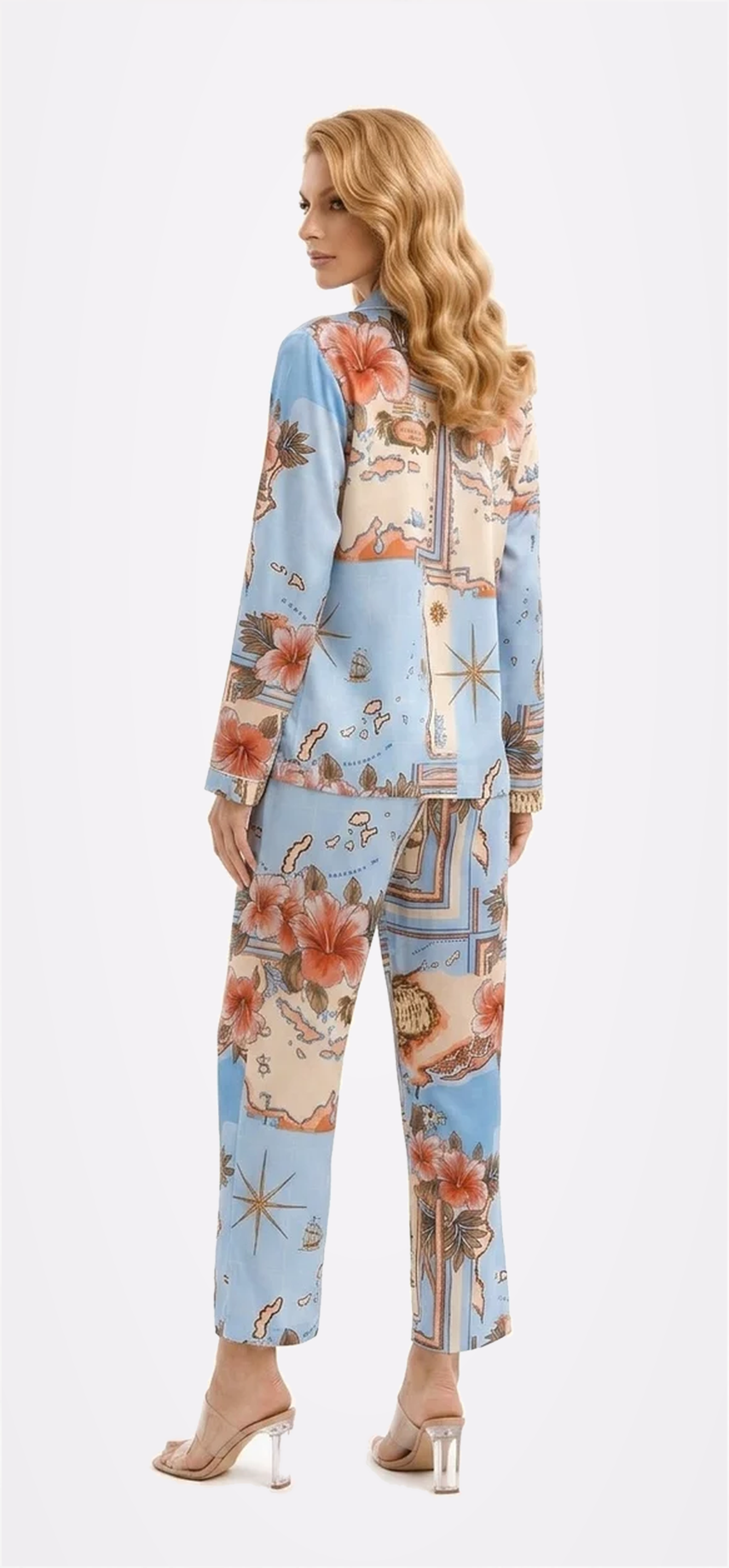 Les Îles Caraïbes Long Pajama Set