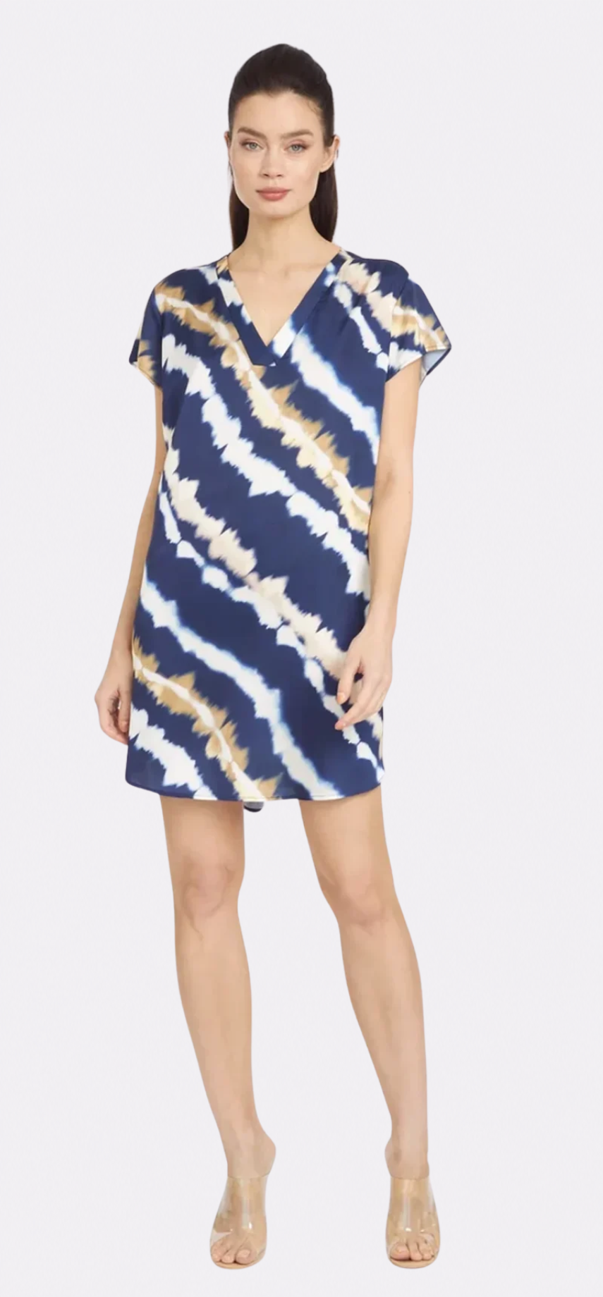 Mai Tai Moon Short Sleeve V Neck Dress