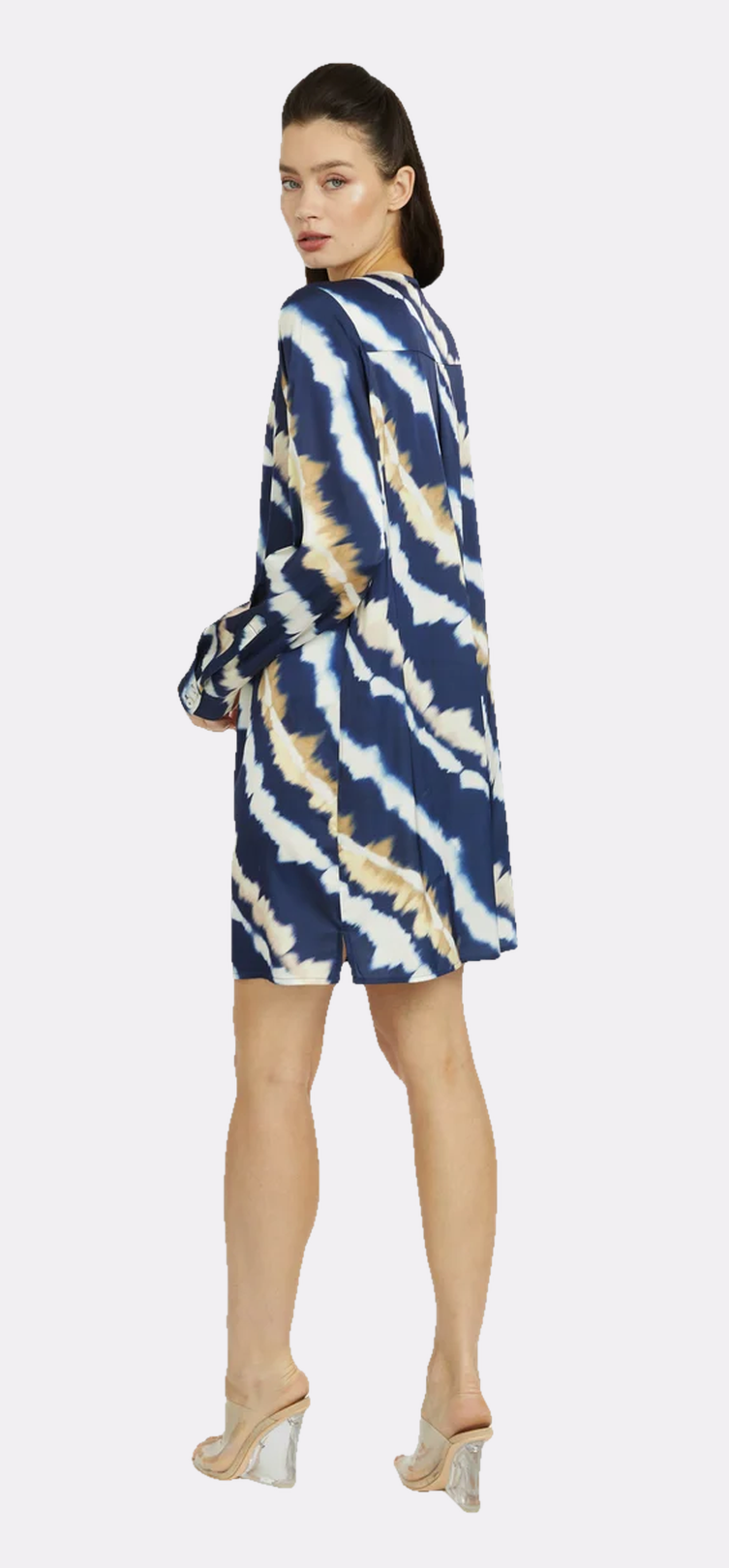Mai Tai Moon Long Sleeve V-Neck Short Dress