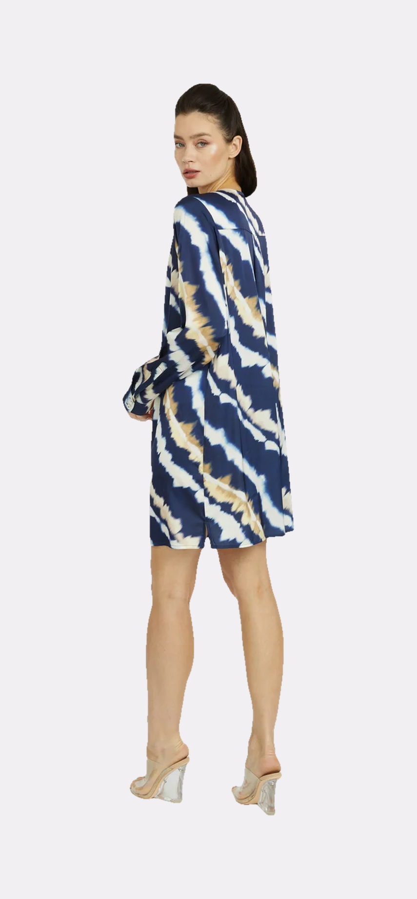 Mai Tai Moon Long Sleeve V-Neck Short Dress