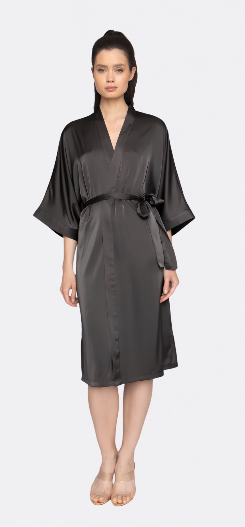 Noir Silky Kimono