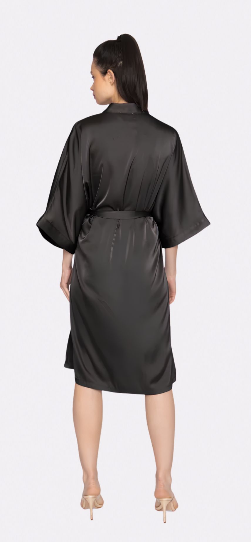 Noir Silky Kimono