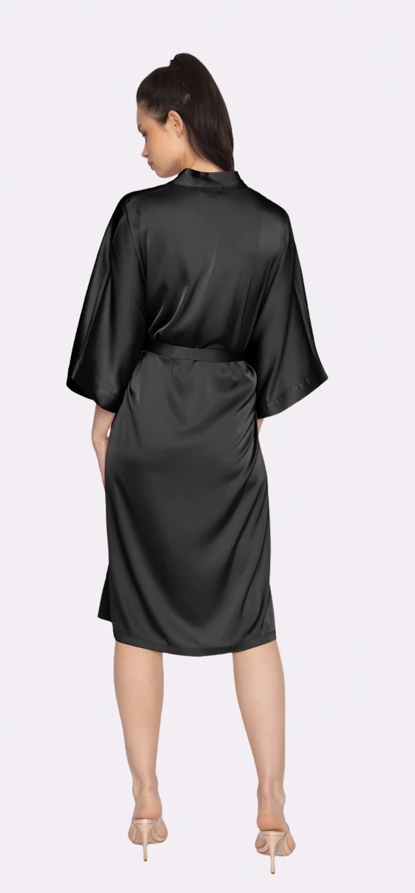 Noir Silky Kimono