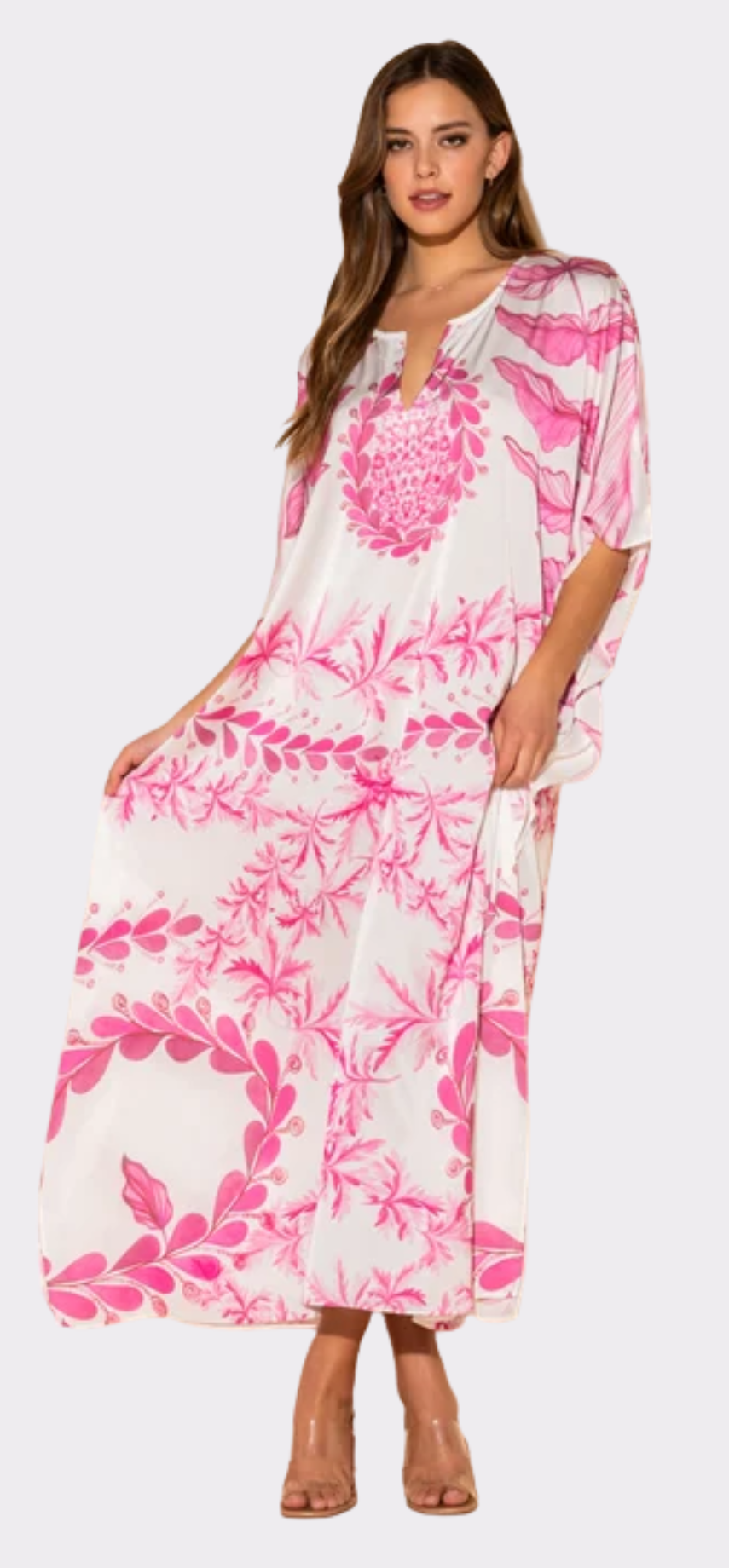 Oceana Pink Long Caftan