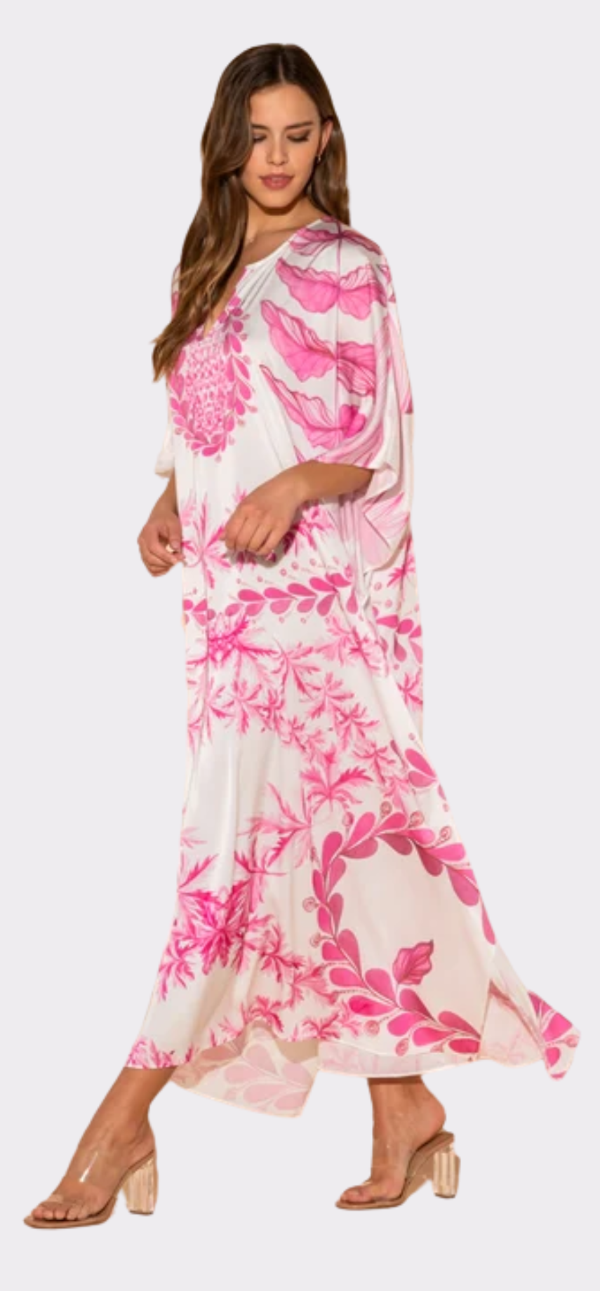 Oceana Pink Long Caftan