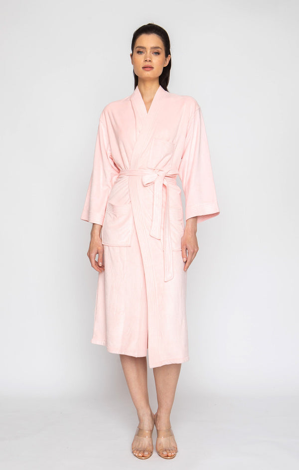 Light Pink Velvety Kimono
