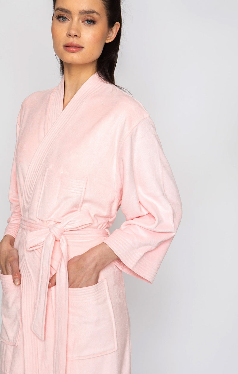 Light Pink Velvety Kimono