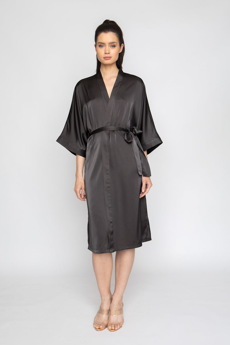 Noir Silky Kimono