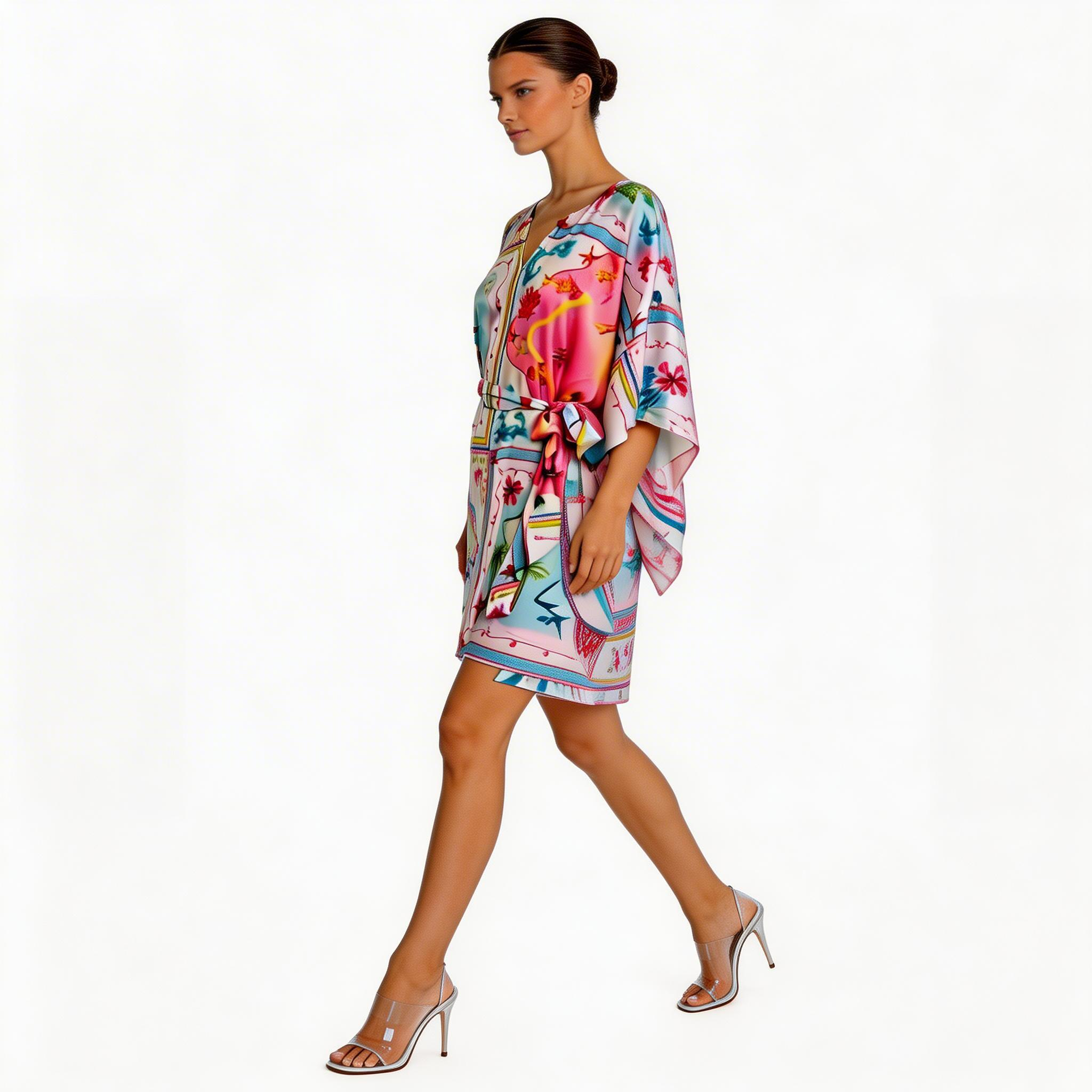 Portofino Short Caftan | Luxury Resort Wear