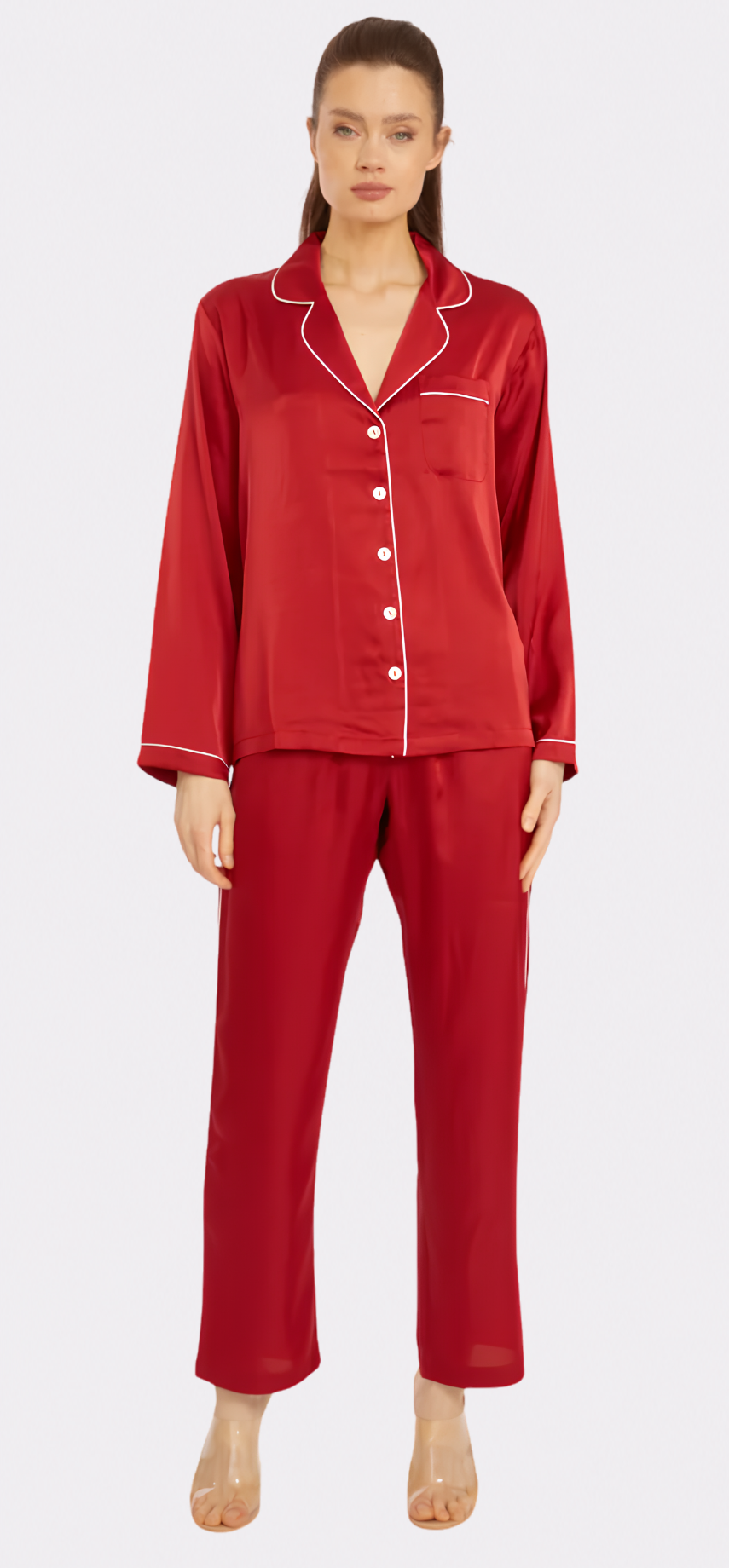 Red Long PJ Set