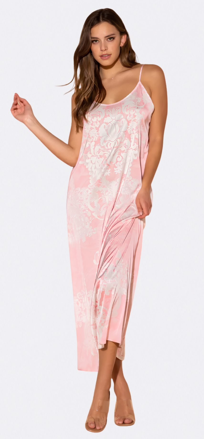 Romantique Pink Long Chemise