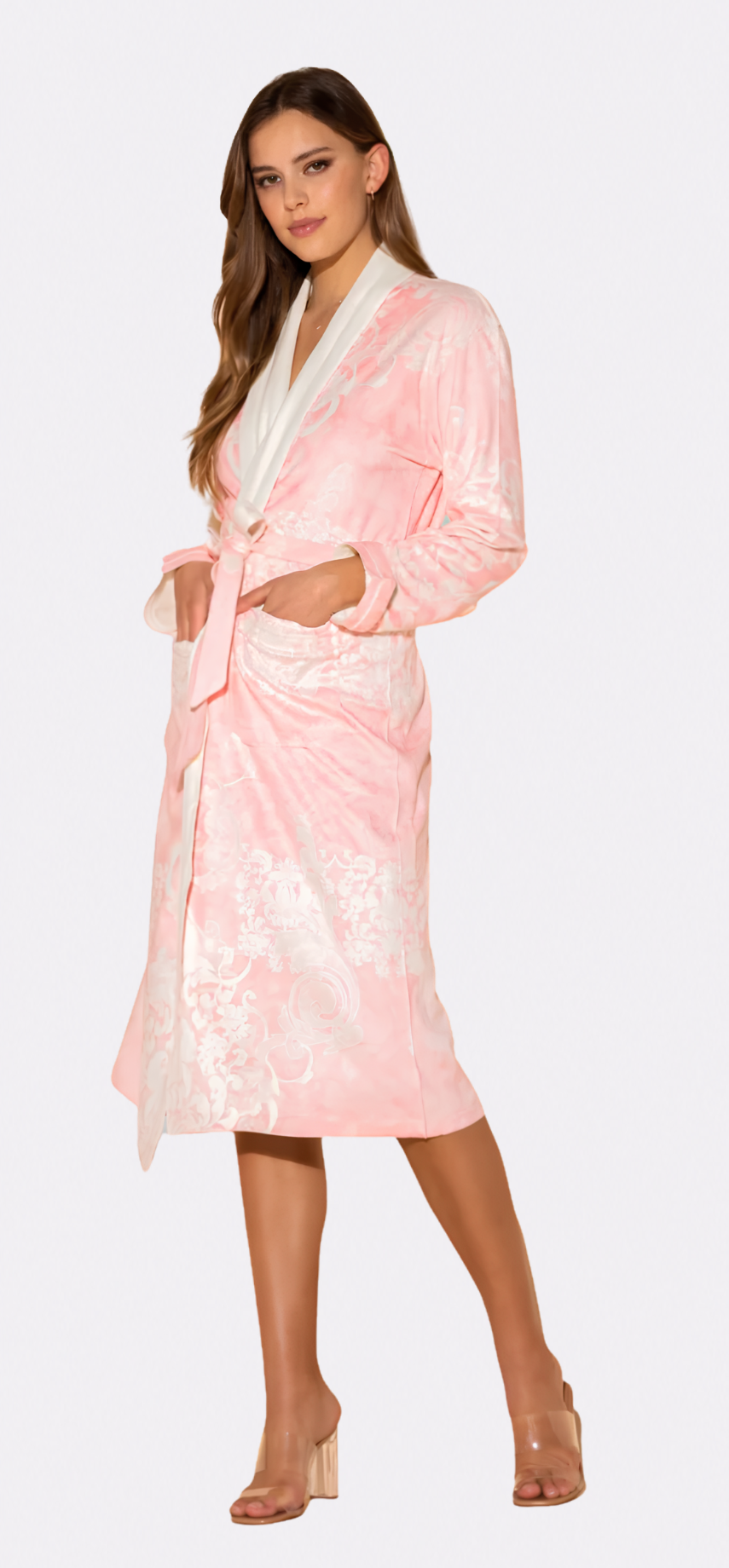 Romantique Pink Long Robe