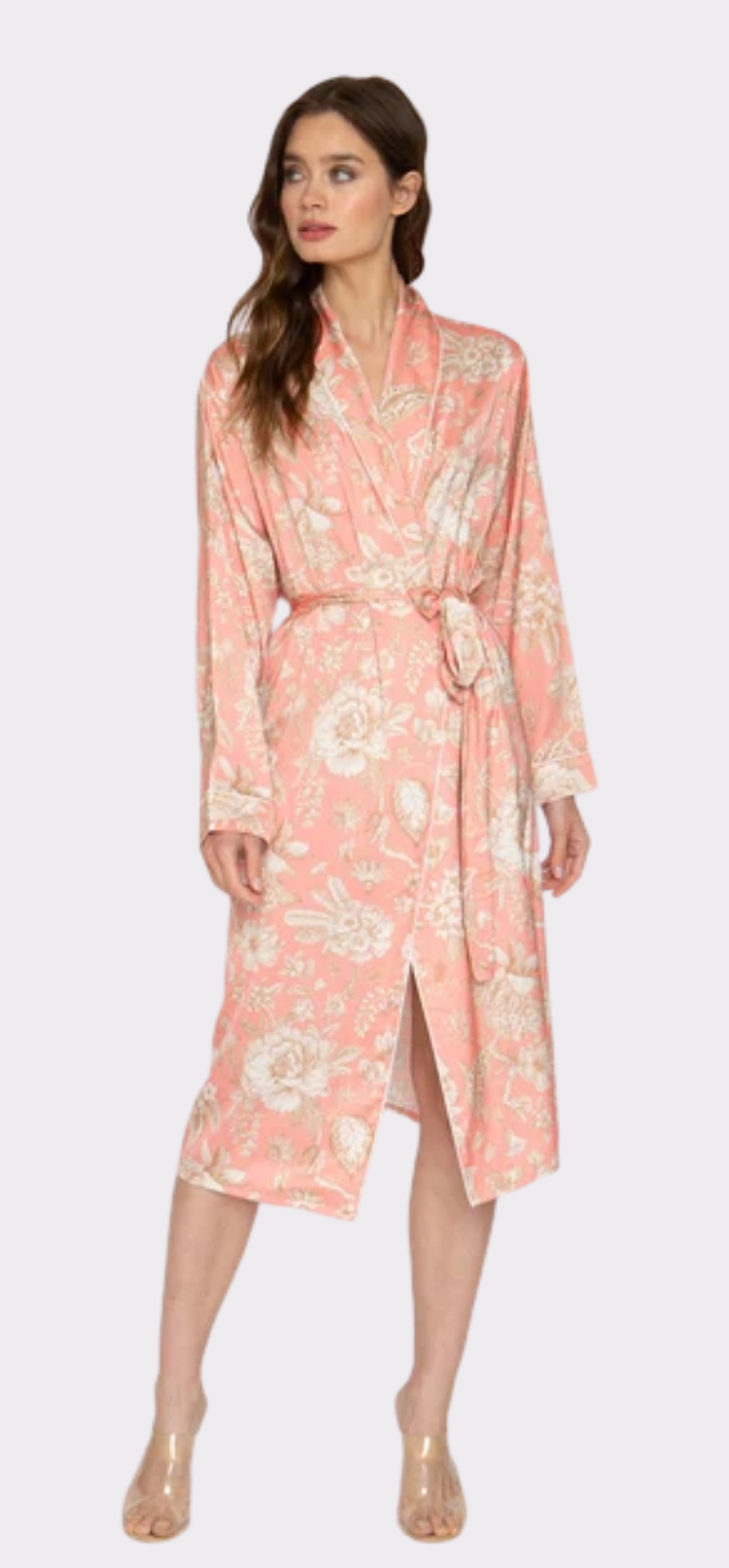 Sandy Rose Silky Long Robe