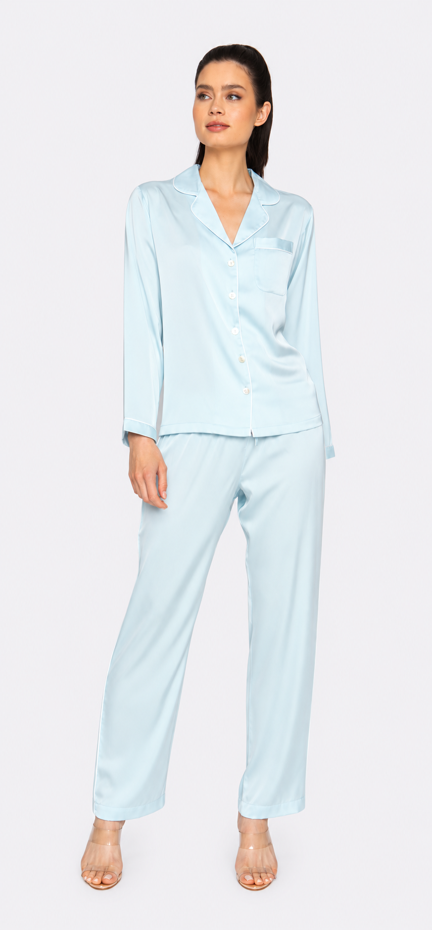 Sky Blue Long PJ Set