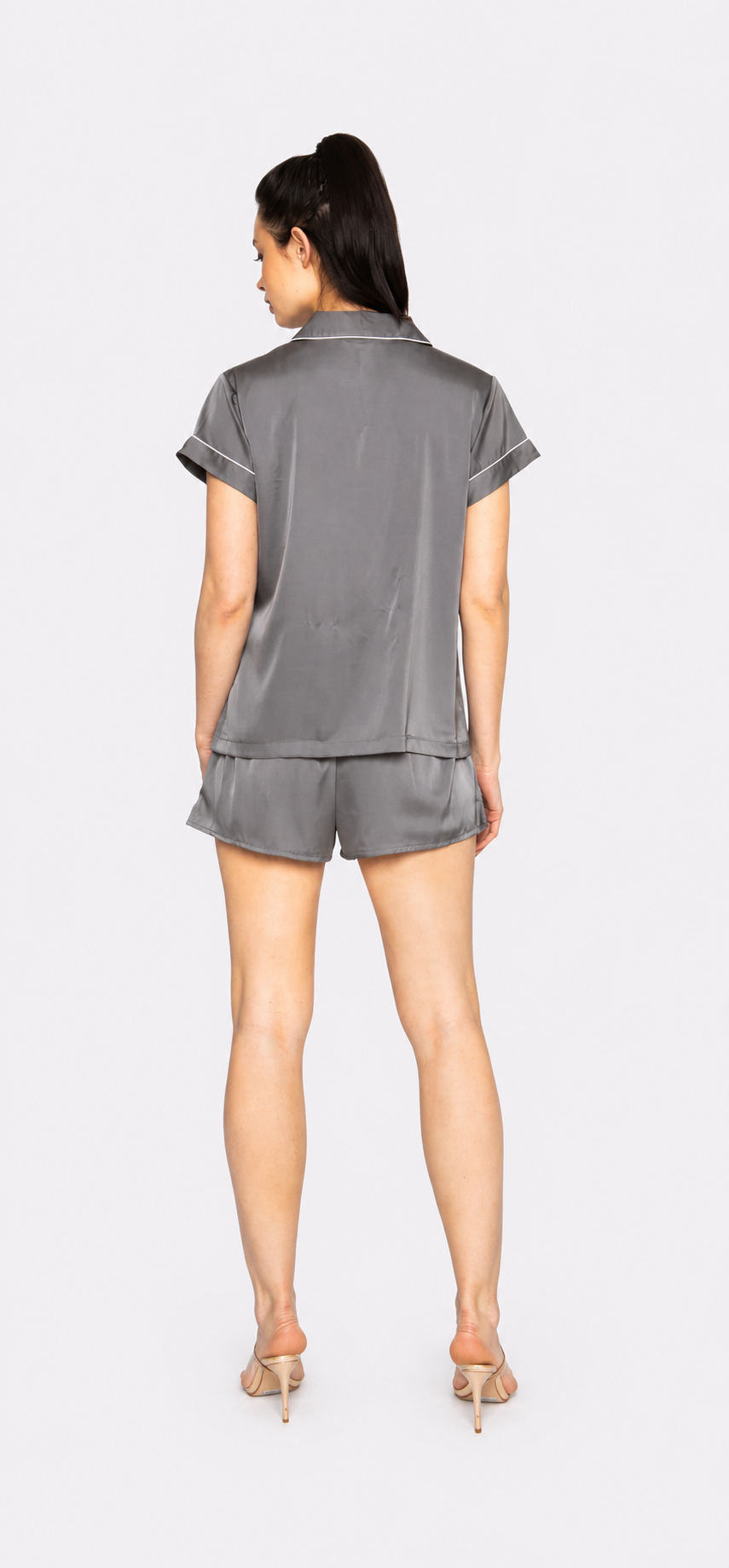 Smokey Grey Short PJ Set
