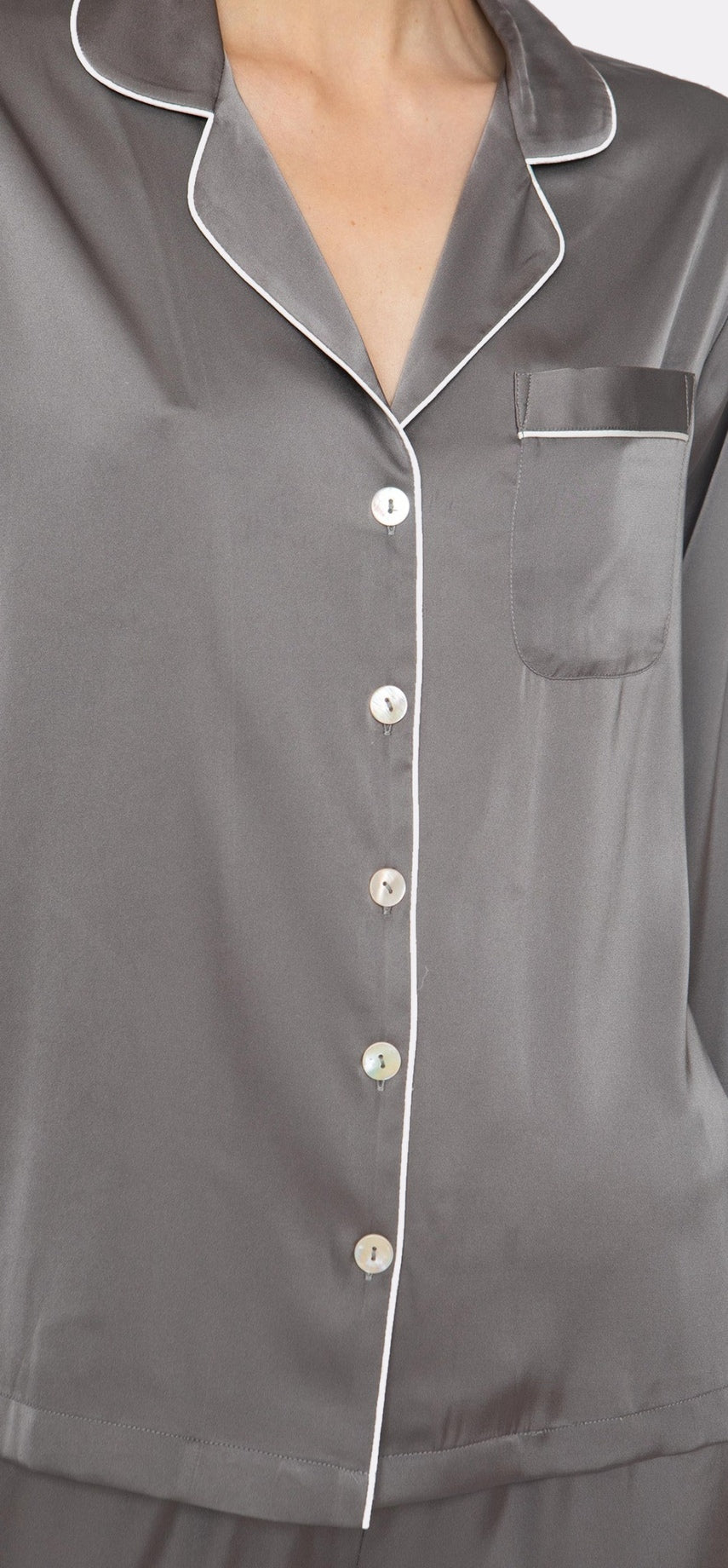 Smokey Grey Long PJ Set