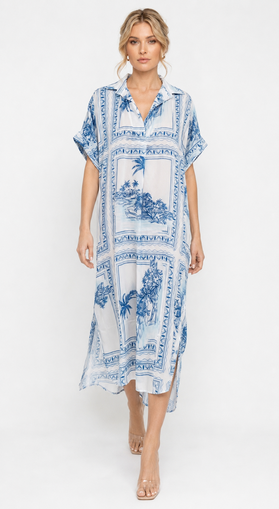 Bungalow Blue Sophie Dress with Pockets