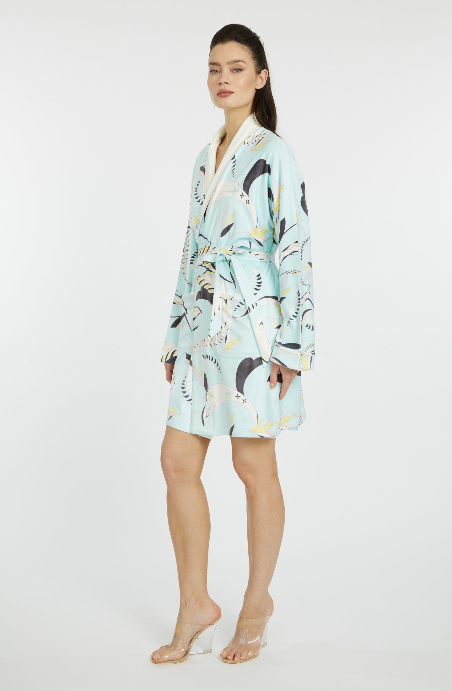 111-Blue Lagoon Short Robe