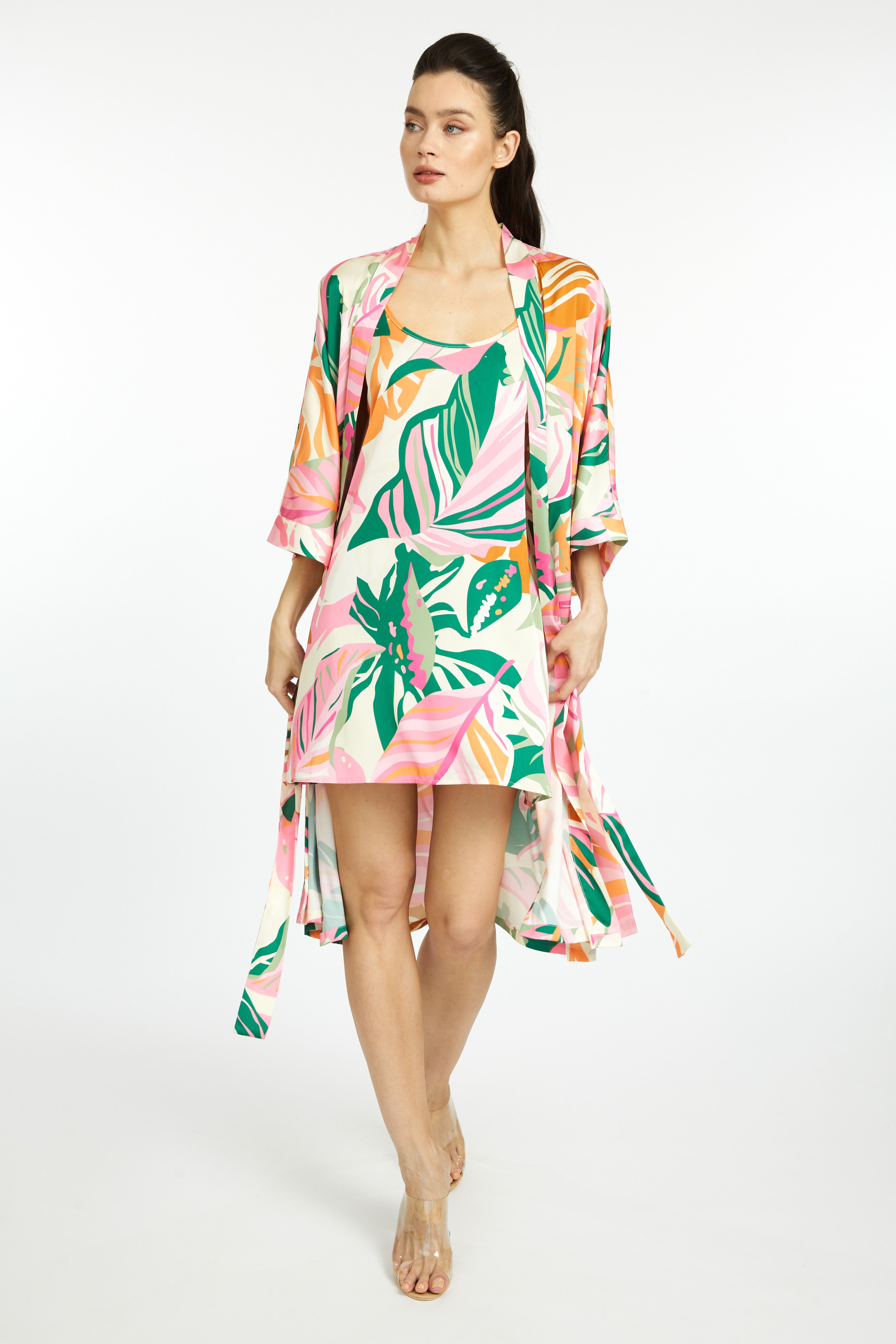 Miami Vibes Silky Kimono