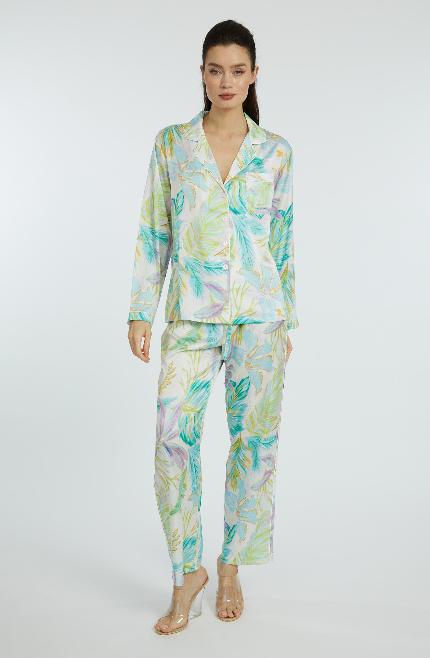 Bahamas Green Long PJ Set