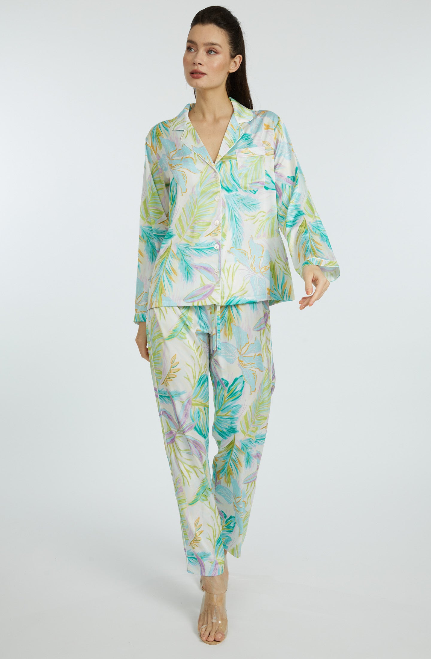 Bahamas Green Long PJ Set