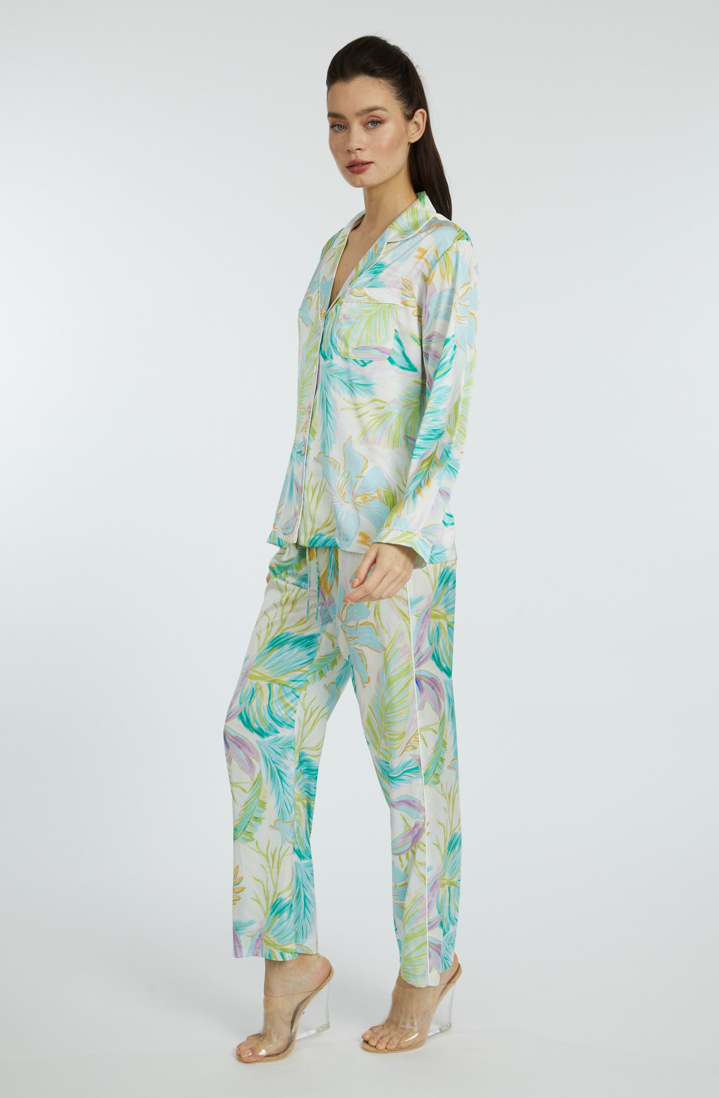 Bahamas Green Long PJ Set