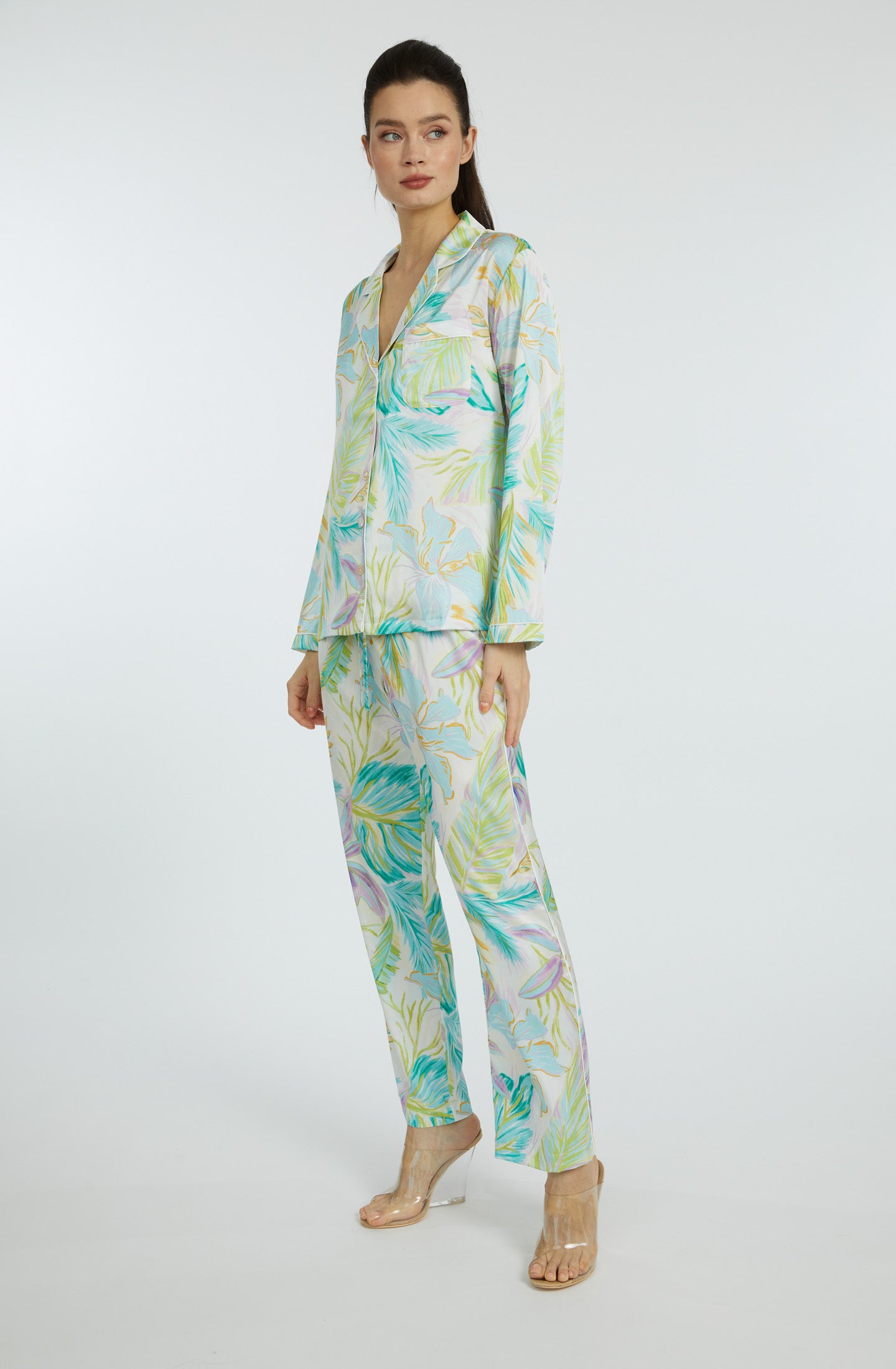 Bahamas Green Long PJ Set