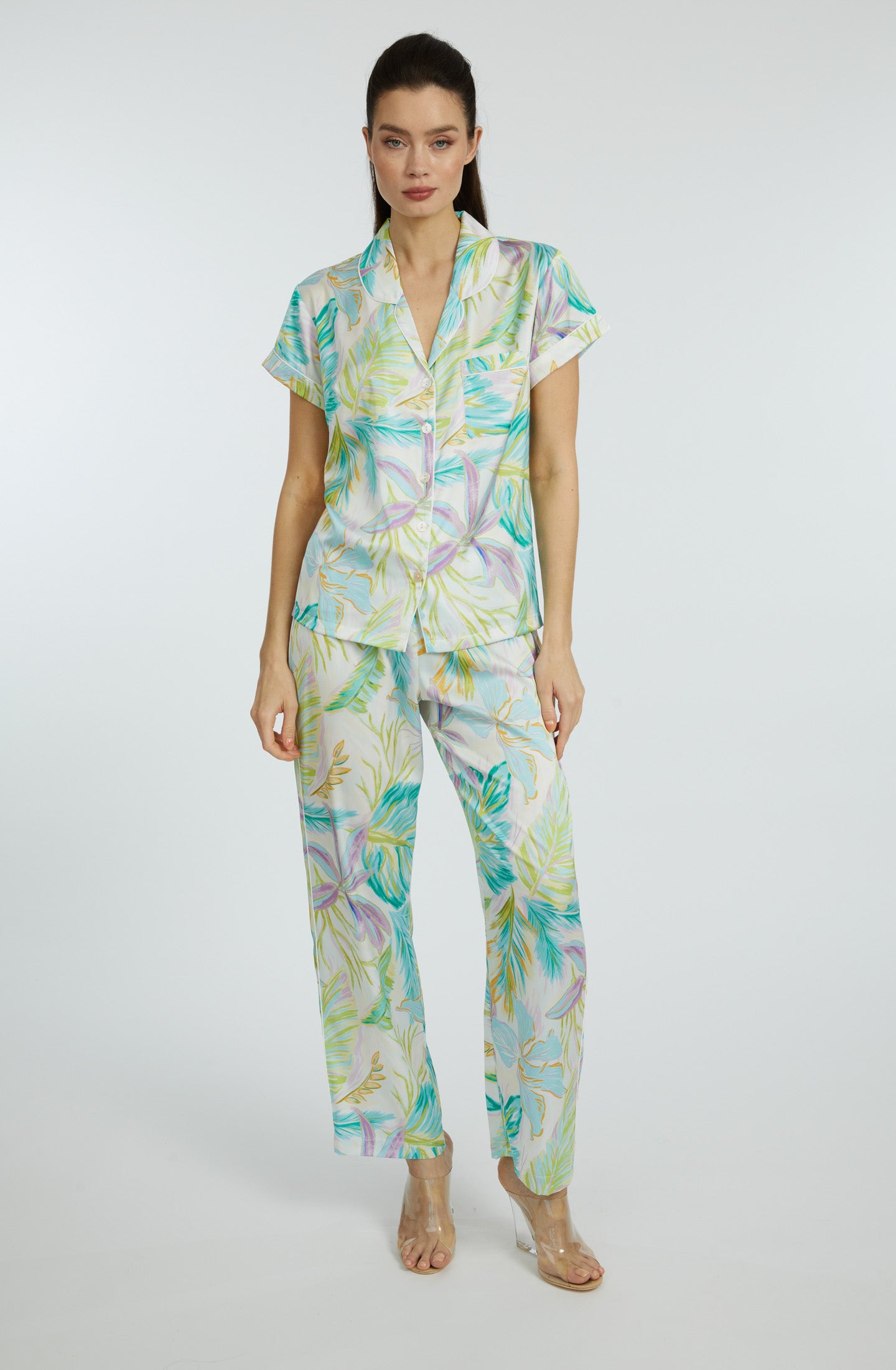 Bahamas Green Long PJ Set