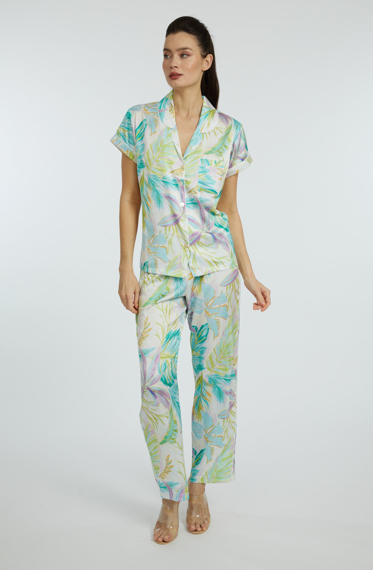 Bahamas Green Long PJ Set