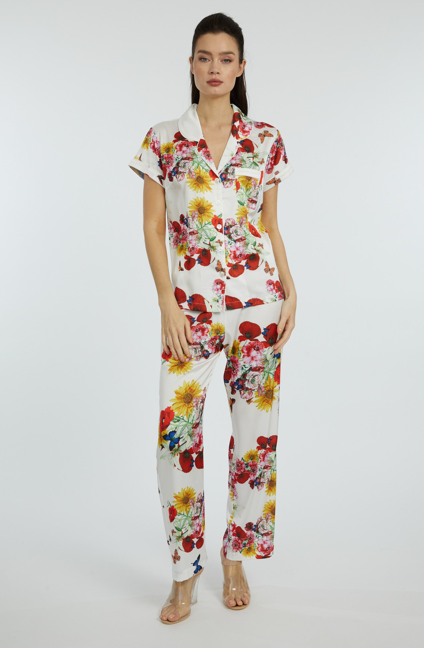 Bouquet Short Sleeve & Pant PJ Set